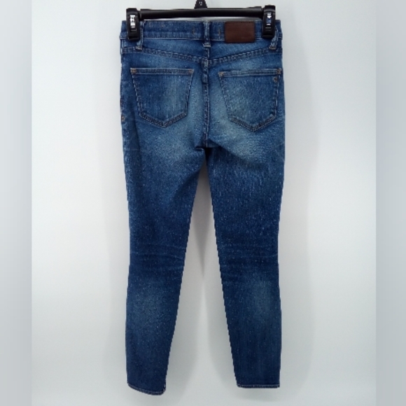 Madewell Skinny Skinny Distressed Blue Jeans Cotton Spandex Blend 24 - Picture 3 of 13